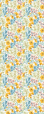 Fabric roller blind for window Flowers