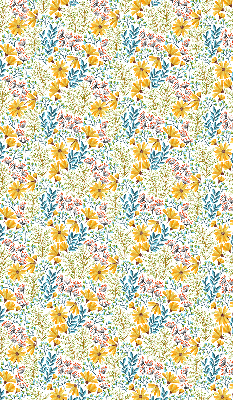 Fabric roller blind for window Flowers