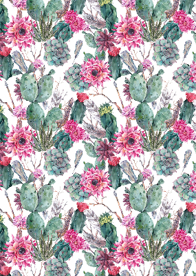 Blackout roller blind for window Cactus flower