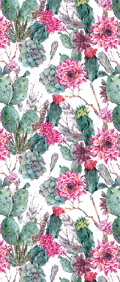 Blackout roller blind for window Cactus flower