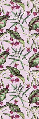 Blackout roller blind Tropical leaves