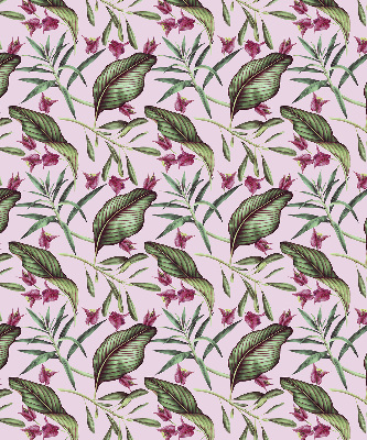 Blackout roller blind Tropical leaves
