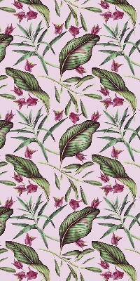 Blackout roller blind Tropical leaves