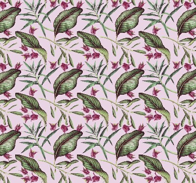 Blackout roller blind Tropical leaves
