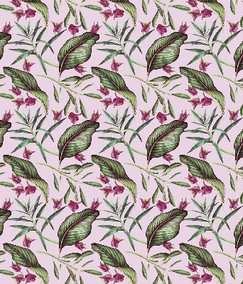 Blackout roller blind Tropical leaves