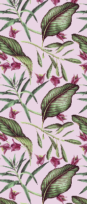 Blackout roller blind Tropical leaves