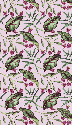 Blackout roller blind Tropical leaves