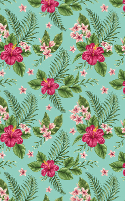 Fabric roller blind for window Exotic plants