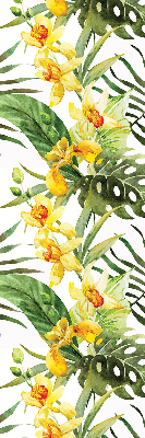 Blackout roller blind Yellow flower