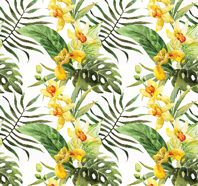 Blackout roller blind Yellow flower