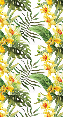 Blackout roller blind Yellow flower