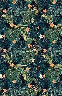 Blackout roller blind Tropical leaves and flowers