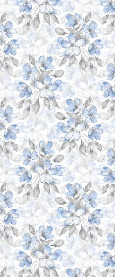Fabric roller blind for window Flowers