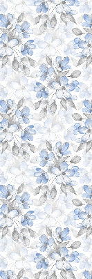 Fabric roller blind for window Flowers