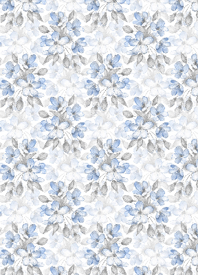 Fabric roller blind for window Flowers