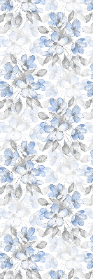 Fabric roller blind for window Flowers