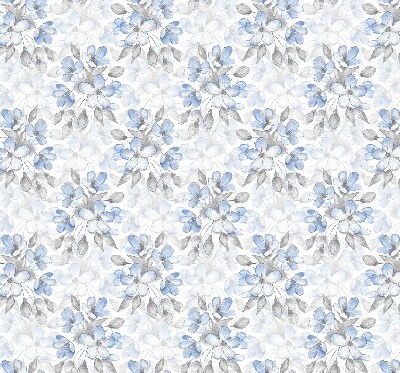 Fabric roller blind for window Flowers