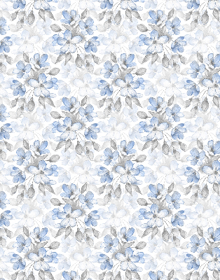Fabric roller blind for window Flowers