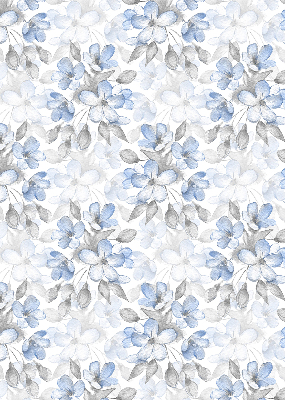 Fabric roller blind for window Flowers