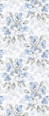 Fabric roller blind for window Flowers