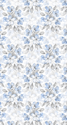 Fabric roller blind for window Flowers