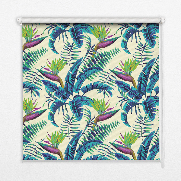 Blackout roller blind Tropical plants