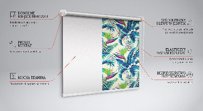 Blackout roller blind Tropical plants