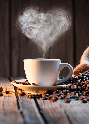 Blackout roller blind for window A cup of coffee