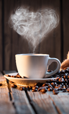 Blackout roller blind for window A cup of coffee