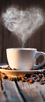 Blackout roller blind for window A cup of coffee
