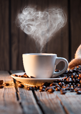 Blackout roller blind for window A cup of coffee