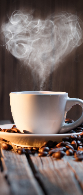 Blackout roller blind for window A cup of coffee