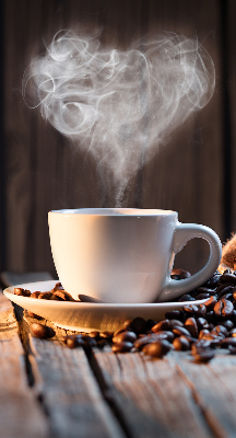 Blackout roller blind for window A cup of coffee