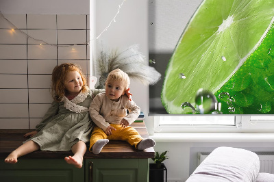 Fabric roller blind for window Limes in water