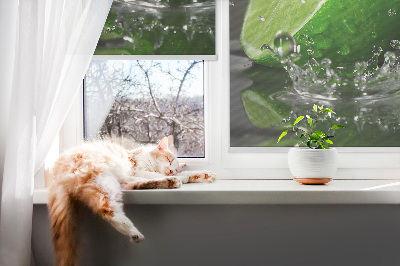 Fabric roller blind for window Limes in water