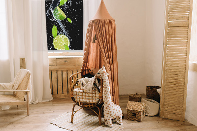 Blackout roller blind Lime falling in water