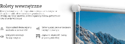 Fabric roller blind for window Mountains