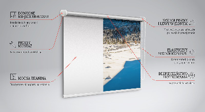 Fabric roller blind for window Mountains