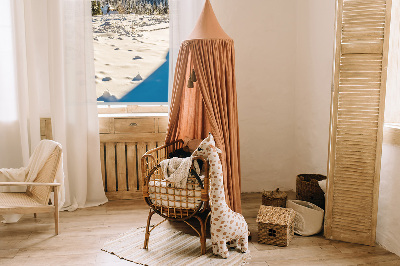 Fabric roller blind for window Mountains