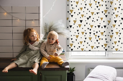 Fabric roller blind for window Triangles