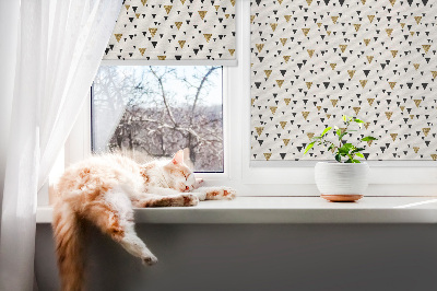 Fabric roller blind for window Triangles