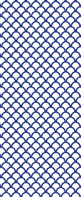 Blackout roller blind for window Blue scales