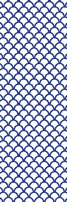 Blackout roller blind for window Blue scales
