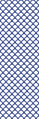 Blackout roller blind for window Blue scales