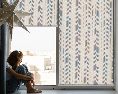 Fabric roller blind for window Striped fir
