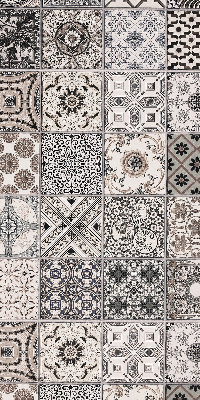 Blackout roller blind for window Portuguese patterns
