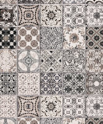 Blackout roller blind for window Portuguese patterns
