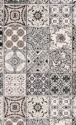 Blackout roller blind for window Portuguese patterns