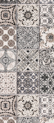 Blackout roller blind for window Portuguese patterns