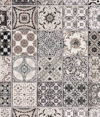 Blackout roller blind for window Portuguese patterns